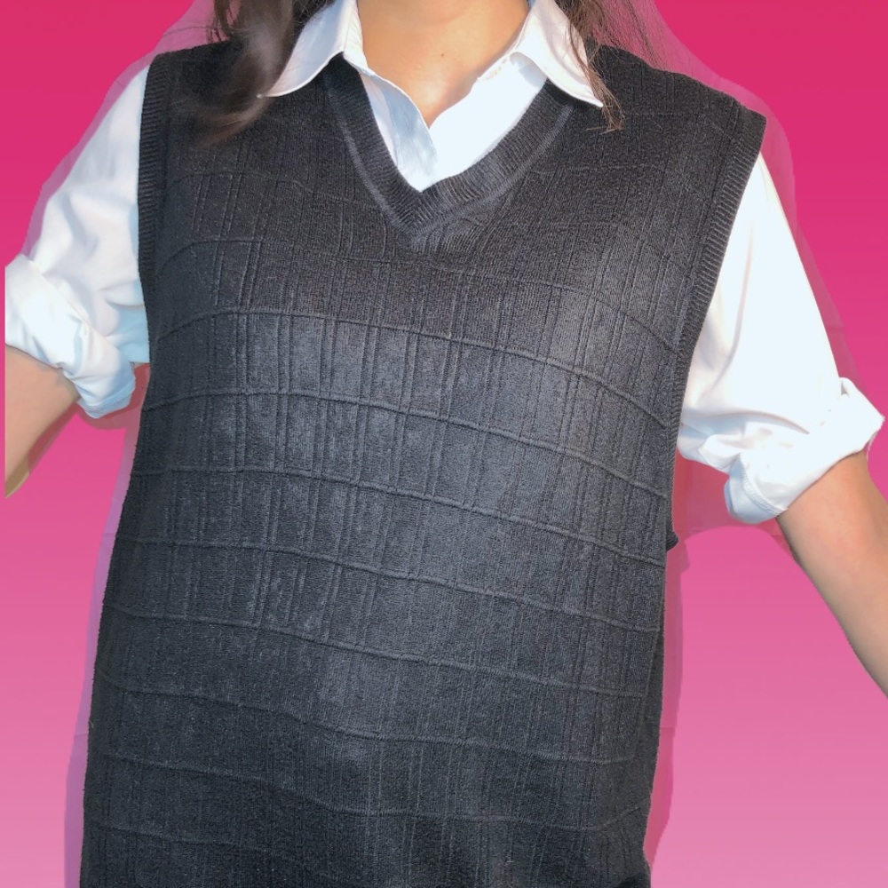Men’s gray sweater vest. Men’s size xxl. American vintage